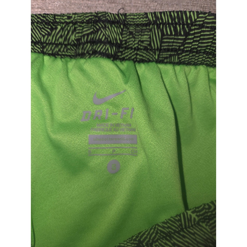 Nike Dri-FIT Tempo Running Shorts Women's Small Green Black Geometric Athletic - Picture 4 of 5